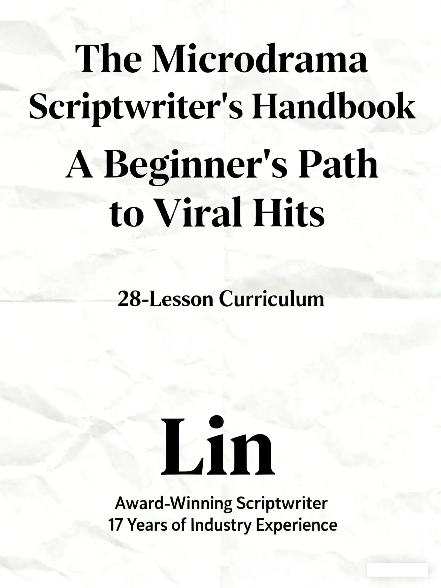 The Microdrama Scriptwriter's Handbook cover